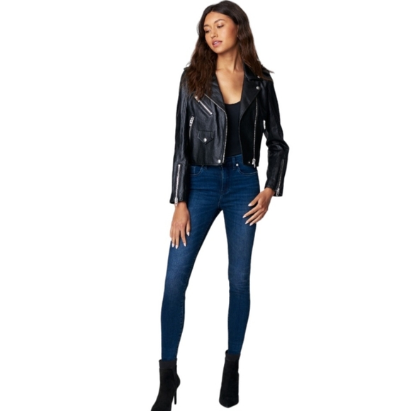 BLANKNYC Vegan Leather Jacket Womens Large Black Morning Gram Moto Jacket - Picture 2 of 6